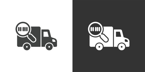 Delivery Barcode Tracking icon. Solid glyph series icon
