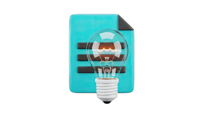 Document with Lightbulb Icon