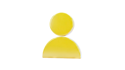 Yellow 3D User Icon