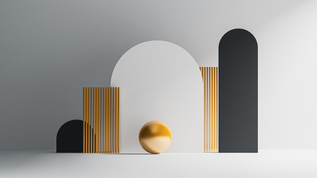 Exploring minimalism with geometric shapes and simple design