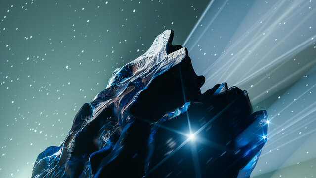 Bright comet streaking through the darkness of space