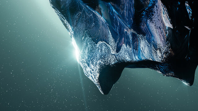 Bright comet streaking through the darkness of space