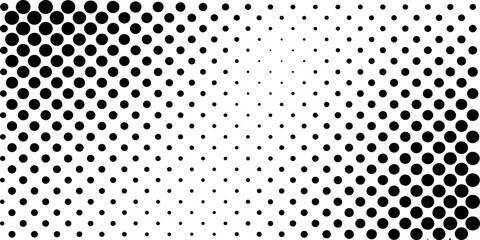 Corner halftone texture. Dotted gradient pattern background. Abstract faded pop art wallpaper