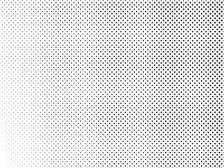 Dotted gradient vector pattern illustration with white and black halftone polka background featuring horizontal seamless circle dotted lines for print and digital design projects