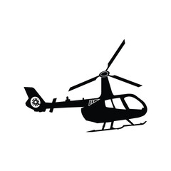 helicopter silhouette vector