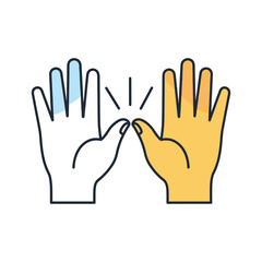 Fototapeta premium Two hands forming a heart Vector