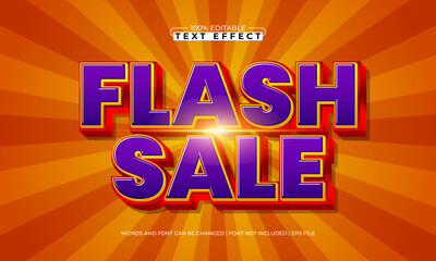 Flash Sale Editable Text Effect &ndash; Bold Modern Typography for Promotion, Banner, and Advertising