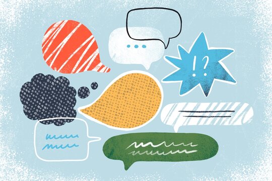 Retro Communication Icons &ndash; Speech Bubbles and Messages