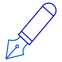 Outline fountain pen icon