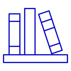 Outline bookshelf icon