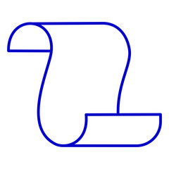 Outline scroll paper icon