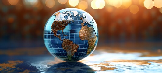 realistic photo of a glossy atlas and earth,generative AI