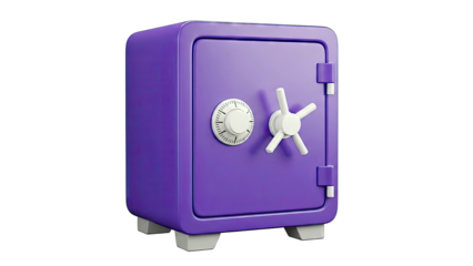 Purple Safe with Combination Lock and Handle