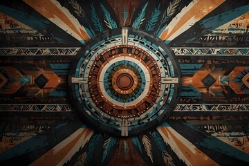 Contemporary indigenous-inspired background, professional layout