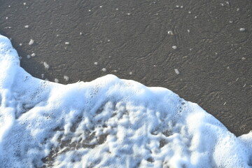 ocean coast and waves and sky,