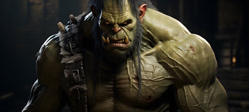 realistic photo of a glossy High Ogre ,generative AI