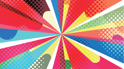 太陽　スクリーントーン　網点　カラフル　背景