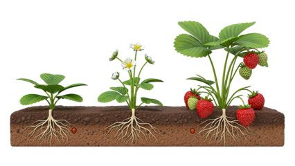 Strawberry Plant Growth Stages