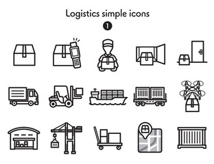 シンプルアイコン集 物流 © Armadilloz