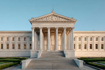 Obraz premium Architecture building with classical columns and historic facade