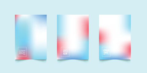 Set of gradient backgrounds with grainy texture. For covers, wallpapers, branding, business cards, social media and other projects. 