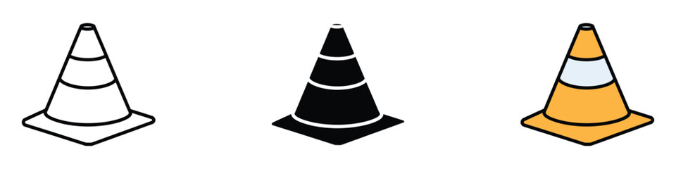Traffic Cone icon vector. road construction and warning sign symbol. vector illustration.