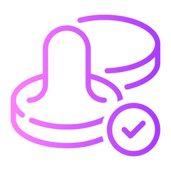 air hockey gradient icon