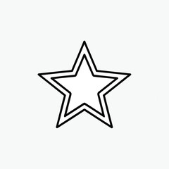 star rating editable stroke outline icon template
