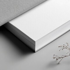 minimal style white paper mockup for Adobe Stock