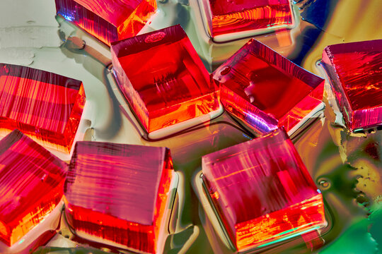 Strawberry Jell-O squares