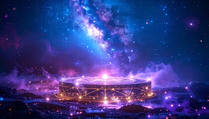 占いチャンネル向け神秘的な星空背景素材