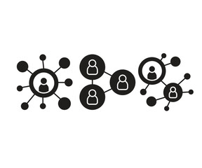 people network icons set vector illustration