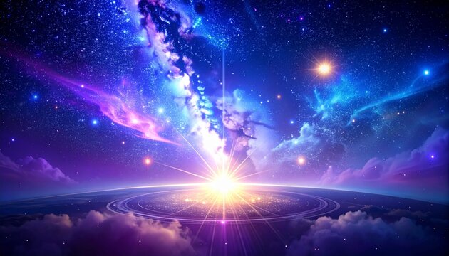 占いチャンネル向け神秘的な星空背景素材