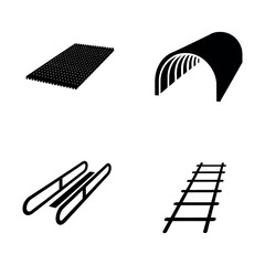Collection of black graphic elements on a white background Vector