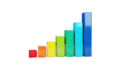 Colorful Bar Graph Showing Upward Trend