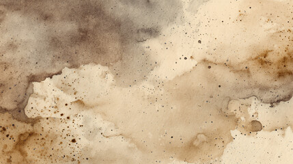Abstract watercolor washes in shades of brown and beige. The fluid patterns create a sense of depth and movement, evoking a feeling of calm and sophistication