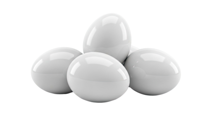 Pile of White Eggs