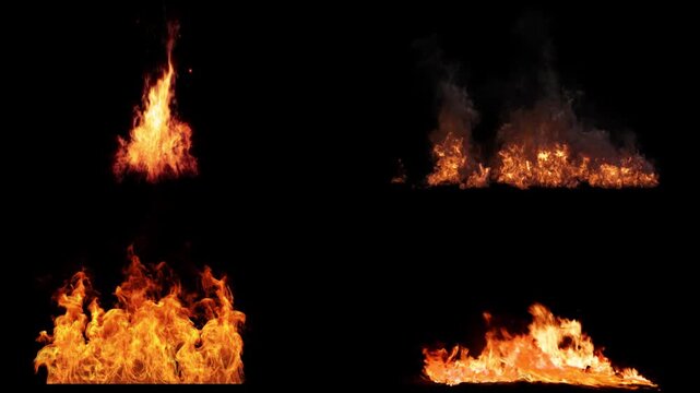 Realistic Fire Pack combo video with fire particles 