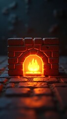 A glowing firewall icon built from bricks, placed between two soft light sources, symbolizing emotional protection