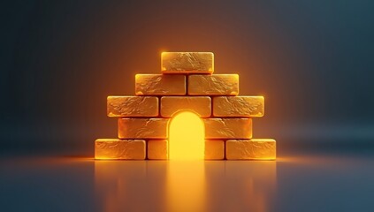 A glowing firewall icon built from bricks, placed between two soft light sources, symbolizing emotional protection