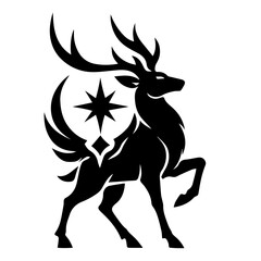 Fototapeta premium Celestial Stag Emblem