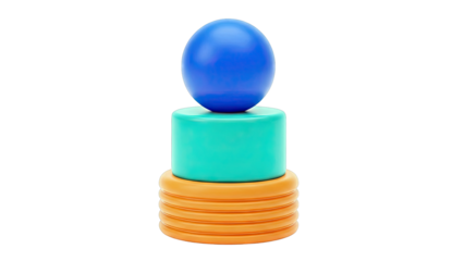 Stack of Abstract Geometric Shapes