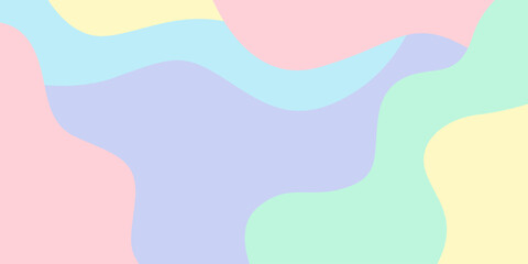 Light Pastel Abstract Background With Smooth Curved Shapes And Calm Modern Style