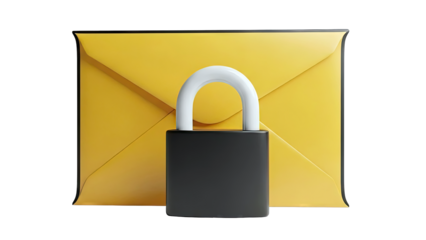 Secure Email and Mail Icon with Padlock