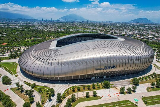 2026 FIFA World Cup Stadium, Monterrey Stadium, Aerial view  BBVA Stadium, home of Club de F&uacute;tbol Monterrey Mexican First Divisio  or Rayados de Monterrey, in Guadalupe, Nuevo Leon Mexico