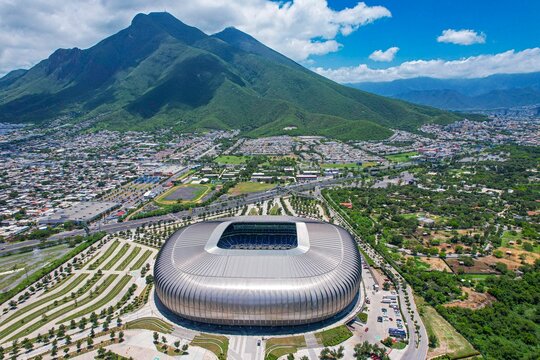 2026 FIFA World Cup Stadium, Monterrey Stadium, Aerial view  BBVA Stadium, home of Club de F&uacute;tbol Monterrey Mexican First Divisio  or Rayados de Monterrey, in Guadalupe, Nuevo Leon Mexico