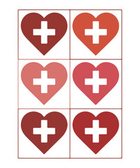 Obraz premium Cute Paw Print & Heart Seamless design