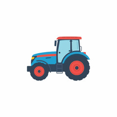 Obraz premium red tractor isolated on white