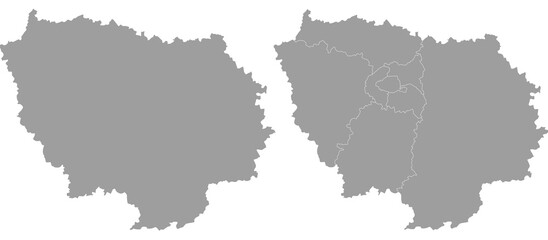 double map of Ile de France