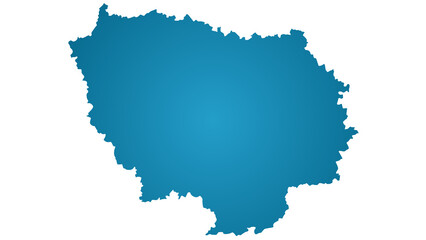map of Ile de France region